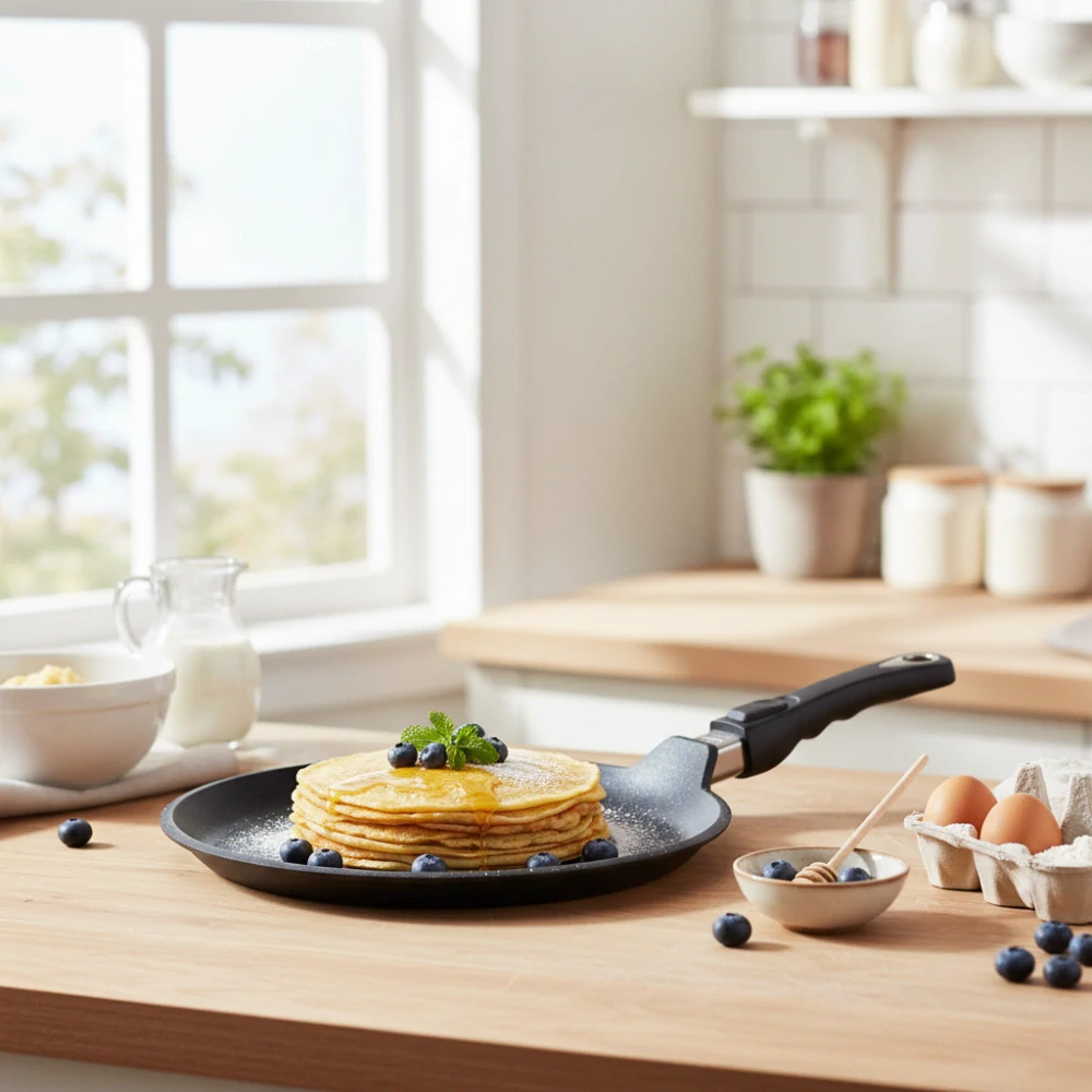 AMT Gastroguss titanová pánev na palačinky 32 cm – indukce